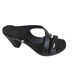 CROCS Black Cyprus IV Slip On Heeled Sandal